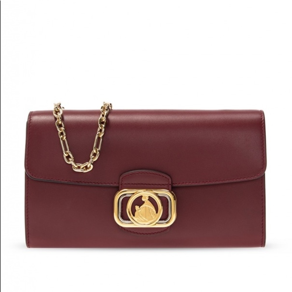 Lanvin Gold Chain Purse NWT with proof of purchase - burgundy